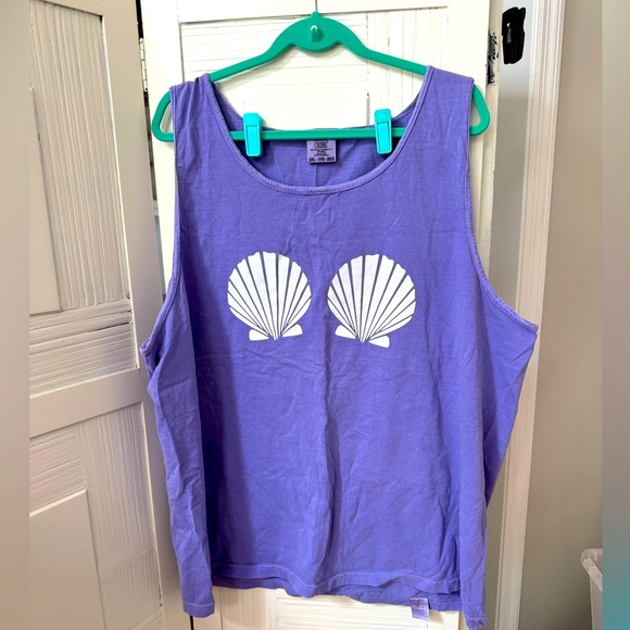 Comfort Colors Tops - Seashell Swim Cover Up Top 2XL